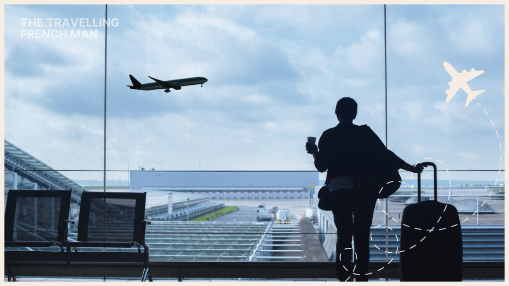 Traveling to a foreign country.